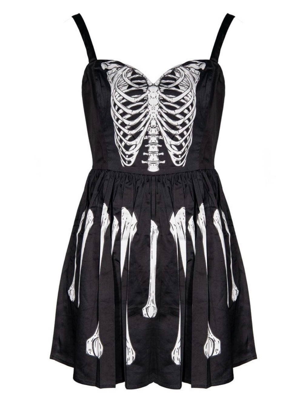 The Oblong Box Shop Skelly Prudence Dress Skeleton Goth Whimsigoth Rockabilly M
